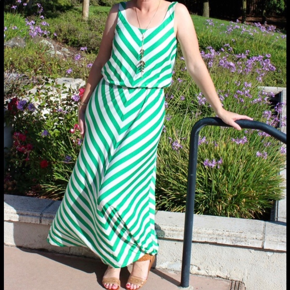 NWT Tenessy Chevron Print Maxi Dress